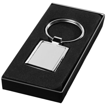 Porte-clés personnalisable en métal pour gravure rectangulaire