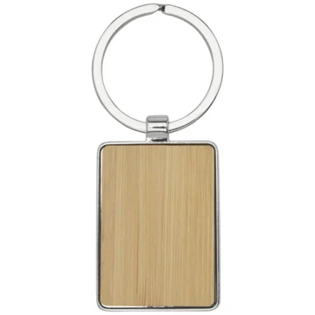 Porte-clés personnalisé rectangulaire Neta en bambou