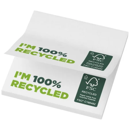 Post-it personnalisable en papier recyclé 75 x 75 mm Sticky-Mate®