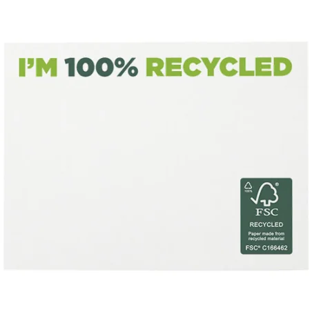 Post-it personnalisé avec papier recyclé 100 x 75 mm Sticky-Mate®