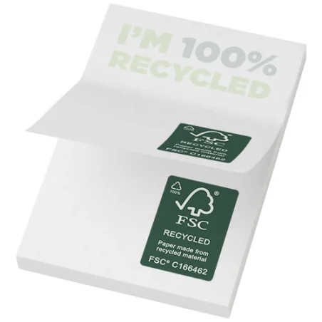 Post-it publicitaire en papier recyclé 50 x 75 mm Sticky-Mate®
