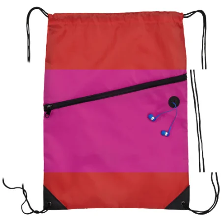 Sac à dos publicitaire à fermeture éclair Oriole avec cordon de serrage 5L Sac à dos publicitaire à fermeture éclair Oriole avec cordon de serrage 5L