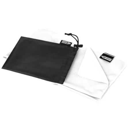 Serviette de sport personnalisée rafraîchissante en PET recyclé Raquel avec pochette