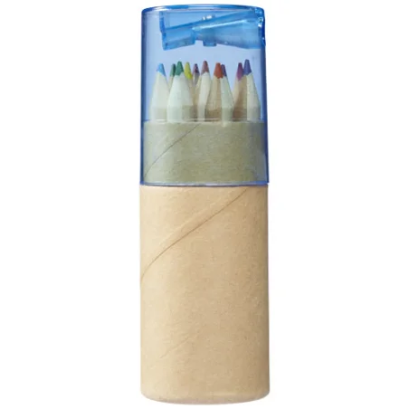 Set de 12 crayons de couleur personnalisé avec taille-crayon Hef Set de 12 crayons de couleur personnalisé avec taille-crayon Hef