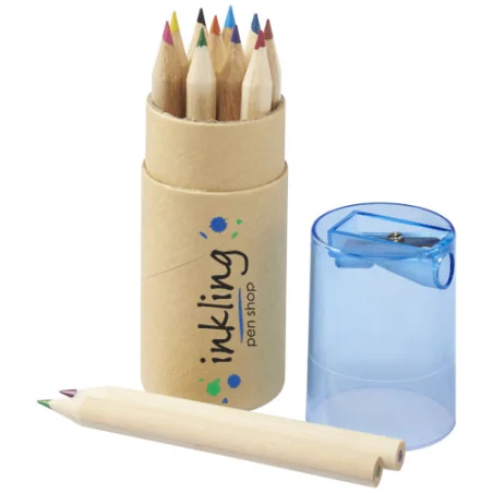 Set de 12 crayons de couleur personnalisé avec taille-crayon Hef Set de 12 crayons de couleur personnalisé avec taille-crayon Hef