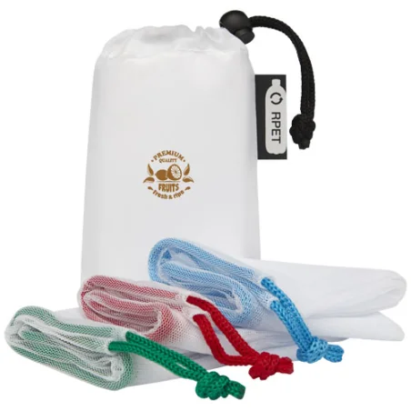 Set de 3 sacs filets personnalisables pour fruits et légumes Trio 2L Set de 3 sacs filets personnalisables pour fruits et légumes Trio 2L