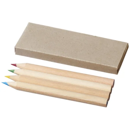 Set de 4 crayons de couleur publicitaire Tullik Set de 4 crayons de couleur publicitaire Tullik