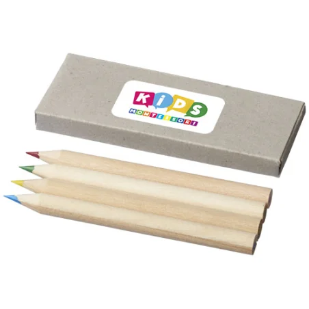 Set de 4 crayons de couleur publicitaire Tullik Set de 4 crayons de couleur publicitaire Tullik
