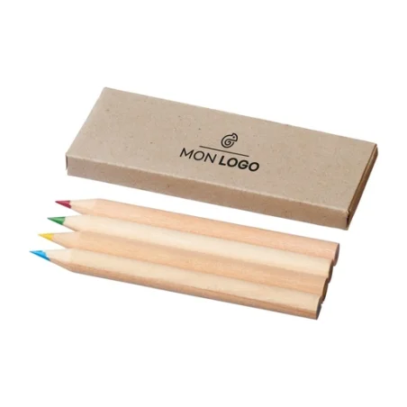 Set de 4 crayons de couleur publicitaire Tullik Set de 4 crayons de couleur publicitaire Tullik