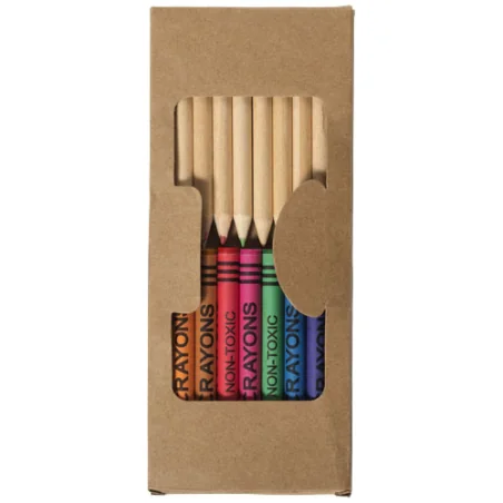 Set de crayons de couleurs et de crayons de cire personnalisable 19 pièces Lucky