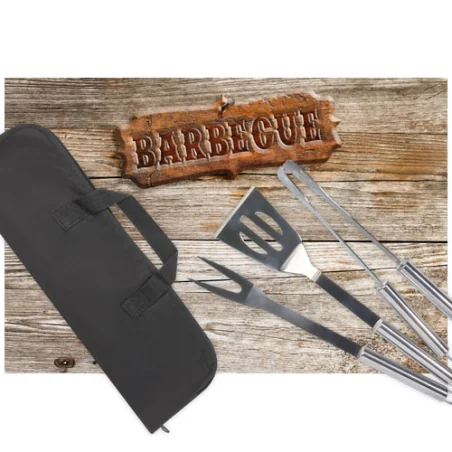 Set à barbecue personnalisable Barcabo en inox