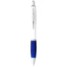 Stylo bille personnalisable avec corps blanc et grip coloré Nash Stylo bille personnalisable avec corps blanc et grip coloré Nash