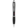 Stylo bille personnalisable avec stylet coloré avec grip noir Nash Stylo bille personnalisable avec stylet coloré avec grip noir Nash