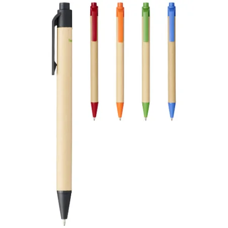 Stylo bille personnalisable en carton recyclé et plastique de maïs Berk Stylo bille personnalisable en carton recyclé et plastique de maïs Berk