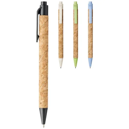 Stylo bille personnalisé Midar en liège et paille de blé Stylo bille personnalisé Midar en liège et paille de blé