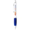 Stylo bille personnalisé avec corps blanc et grip coloré Nash Stylo bille personnalisé avec corps blanc et grip coloré Nash