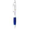 Stylo bille personnalisé avec corps blanc et grip coloré Nash Stylo bille personnalisé avec corps blanc et grip coloré Nash