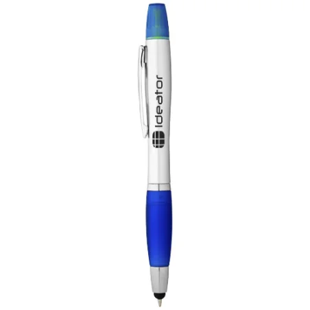Stylo bille personnalisé avec fonction stylet et surligneur Nash Stylo bille personnalisé avec fonction stylet et surligneur Nash