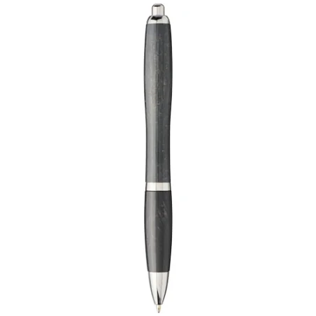 Stylo bille personnalisé en paille de blé avec pointe chromée Nash Stylo bille personnalisé en paille de blé avec pointe chromée Nash