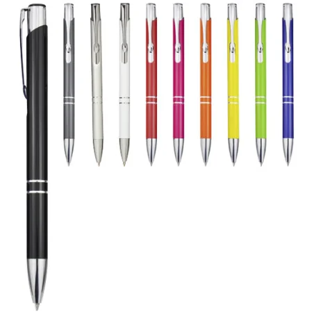 Stylo bille personnalisé rétractable en aluminium Moneta