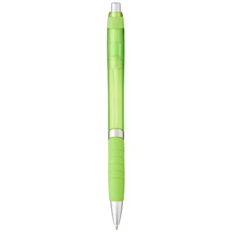 Stylo bille personnalisé translucide avec grip en caoutchouc Turbo Stylo bille personnalisé translucide avec grip en caoutchouc Turbo