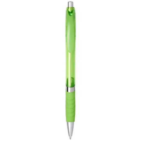 Stylo bille personnalisé translucide avec grip en caoutchouc Turbo Stylo bille personnalisé translucide avec grip en caoutchouc Turbo