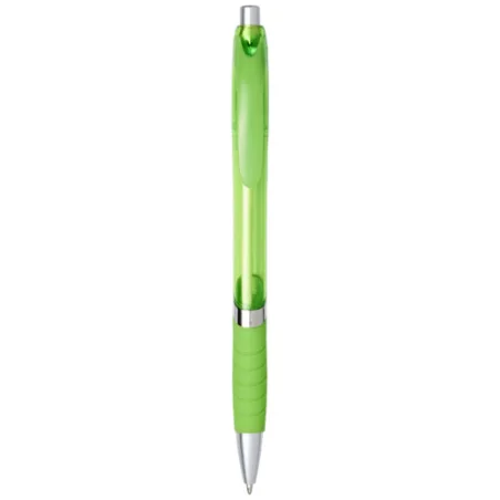Stylo bille personnalisé translucide avec grip en caoutchouc Turbo Stylo bille personnalisé translucide avec grip en caoutchouc Turbo