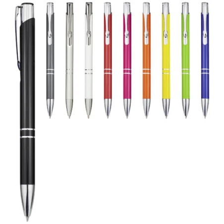 Stylo bille publicitaire rétractable en aluminium Moneta Stylo bille publicitaire rétractable en aluminium Moneta