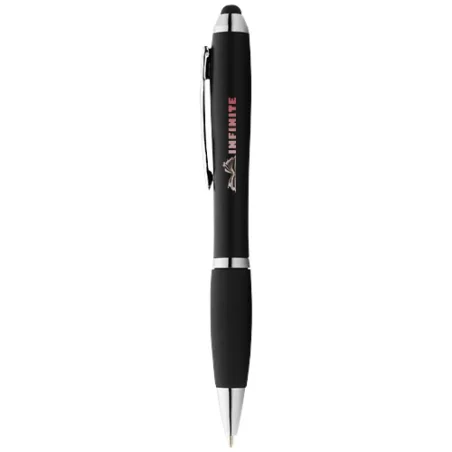 Stylo personnalisé stylet coloré avec grip noir Nash Stylo personnalisé stylet coloré avec grip noir Nash