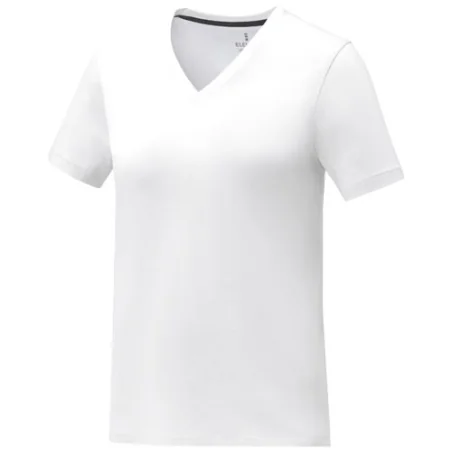 T-shirt personnalisé Somoto manches courtes col v - Femme - 100% Coton 160 g/m2 - XS à XXL