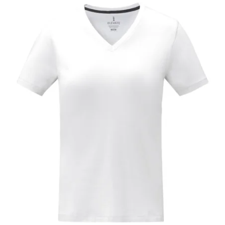 T-shirt personnalisé Somoto manches courtes col v - Femme - 100% Coton 160 g/m2 - XS à XXL