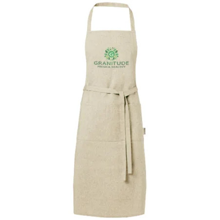 Tablier personnalisable Pheebs en coton recyclé de 200 g/m² Tablier personnalisable Pheebs en coton recyclé de 200 g/m²