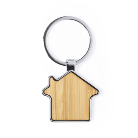 Porte-clés personnalisable en bois et métal Cutum