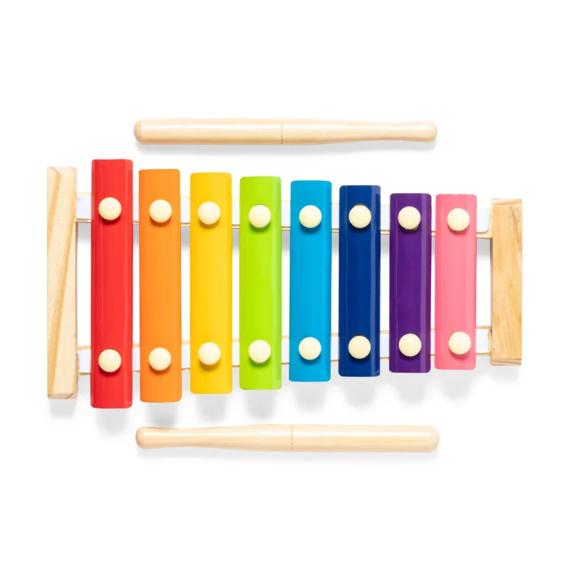 Xylophone rose pour enfants personnalisable en bois