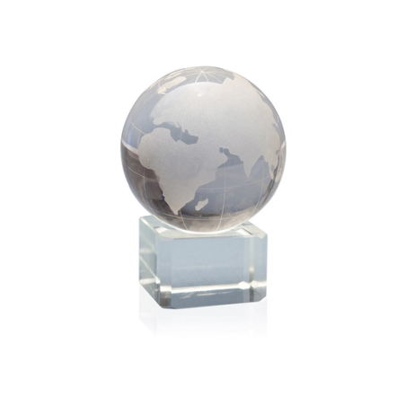 Trophée personnalisable en verre Sphère World