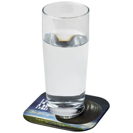 Sous-verre carré publicitaire Brite-Mat® en pneu Sous-verre carré publicitaire Brite-Mat® en pneu