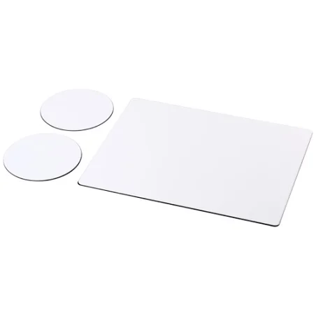 Tapis de souris et sous-verre rond personnalisés Brite-Mat® en plastique recyclé Tapis de souris et sous-verre rond personnalisés Brite-Mat® en plastique recyclé