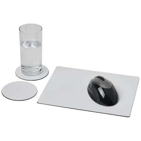 Tapis de souris et sous-verre rond personnalisés Brite-Mat® en plastique recyclé Tapis de souris et sous-verre rond personnalisés Brite-Mat® en plastique recyclé