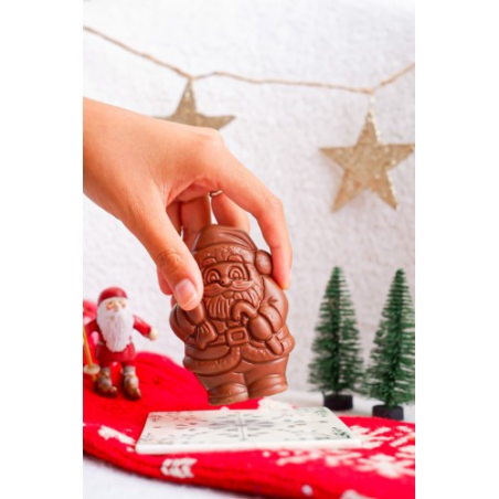 Personnages de noël en chocolat avec sa boîte personnalisée - Santa