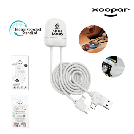 Câble de charge personnalisé +transfert de données GRS Ice-C - Xoopar®
