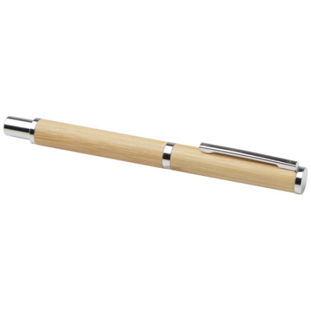 Parure personnalisable avec stylo bille et stylo roller Apolys en bambou