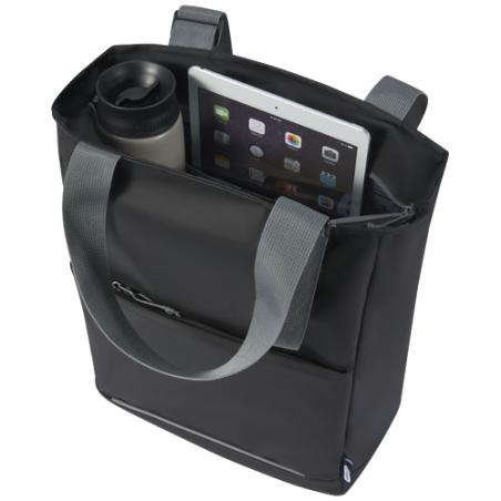 Sac shopping personnalisable Aqua de 14 L pour ordinateur portable 14" recyclé certifié GRS résistant à l'eau