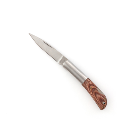 Couteau de poche personnalisable en inox et bois avec cran d'arrêt Woon