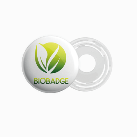 Badge personnalisable biodegradable Ø56 mm