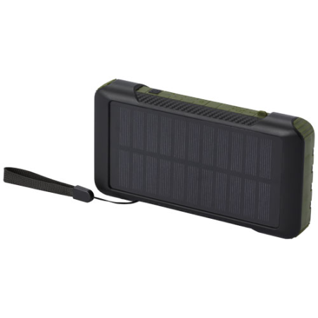 Batterie de secours personnalisée Soldy solaire à dynamo en plastique recyclé RCS de 10 000 mAh