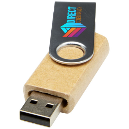 Clé USB publicitaire 2.0 Rotate en papier recyclé