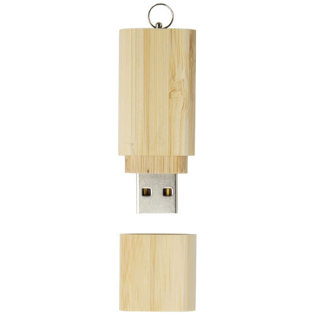 Clé USB publicitaire 2.0 en bambou avec porte-clés