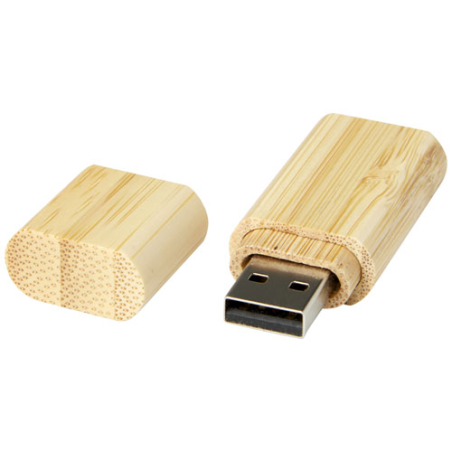 Clé USB publicitaire 2.0 en bambou avec porte-clés
