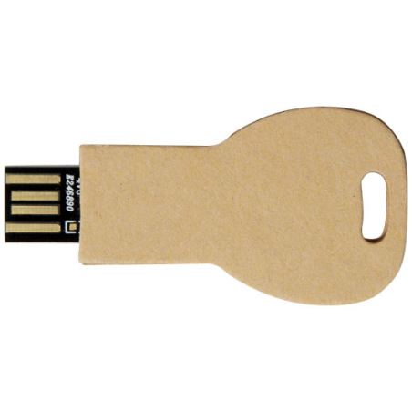Clé USB personnalisée 2.0 en papier recyclé en forme de clé