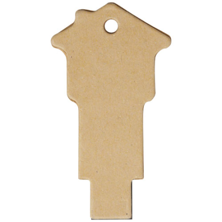 Clé USB personnalisable 2.0 en papier recyclé en forme de maison
